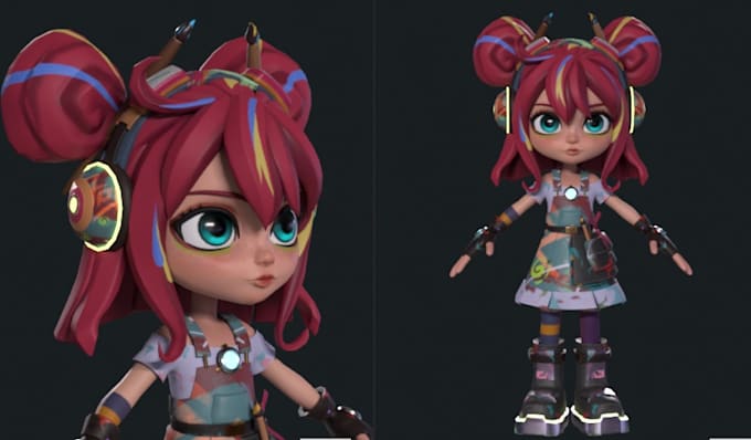 Gig Preview - 3d character modeling 3d design 3d rigging for character animation video