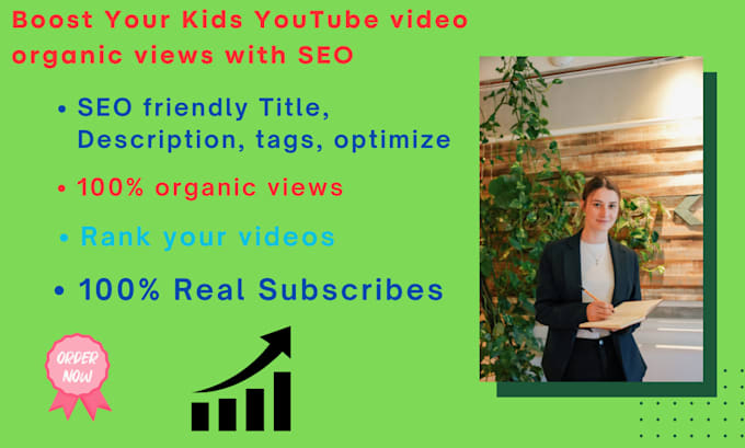 Bestseller - do best organic kids youtube video SEO to rank your channel