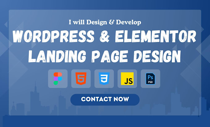 Gig Preview - Create wordpress landing page and elementor landing page designs