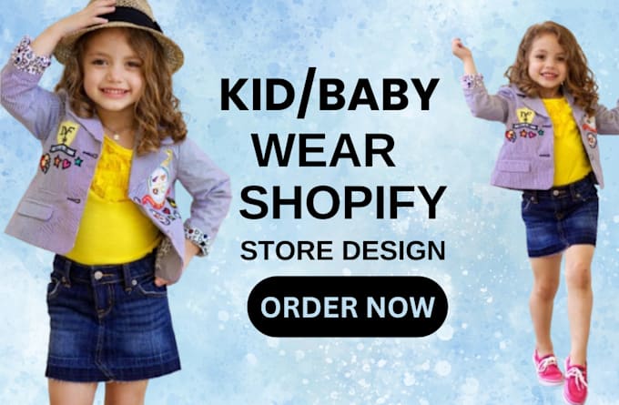 Gig Preview - Design kids shopify store, childs website, children shopify store, kids website