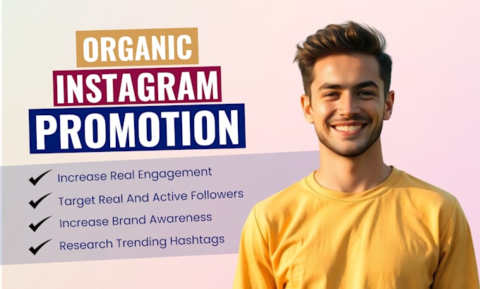 Gig Preview - Promote, manage and grow your instagram page for organic reach