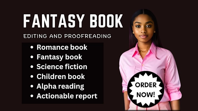 Gig Preview - Do fantasy book proofreading and editing, fantasy book editing and formatting