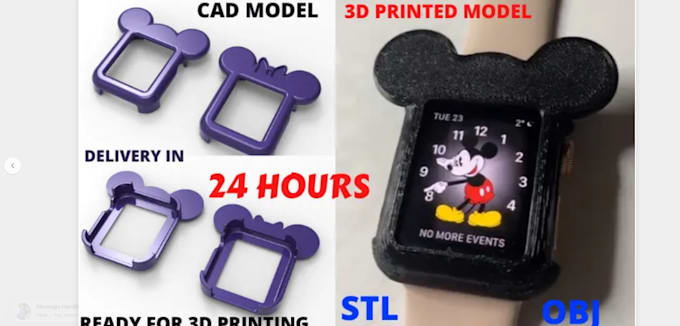 Gig Preview - Do create 3d cad model for 3d printing,edit stl file