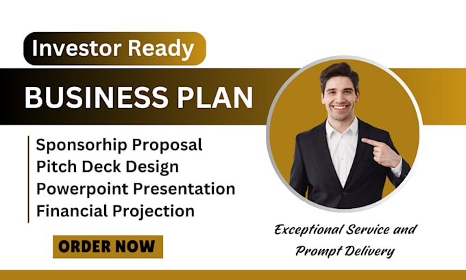 Gig Preview - Draft investor ready business plan sponsorship proposal letter, event, nonprofit