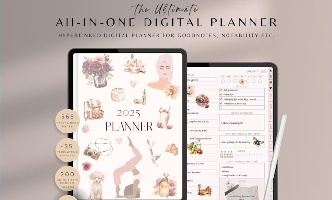 Gig Preview - Design digital planner, pdf template, kid calendar, kid planner, coloring book