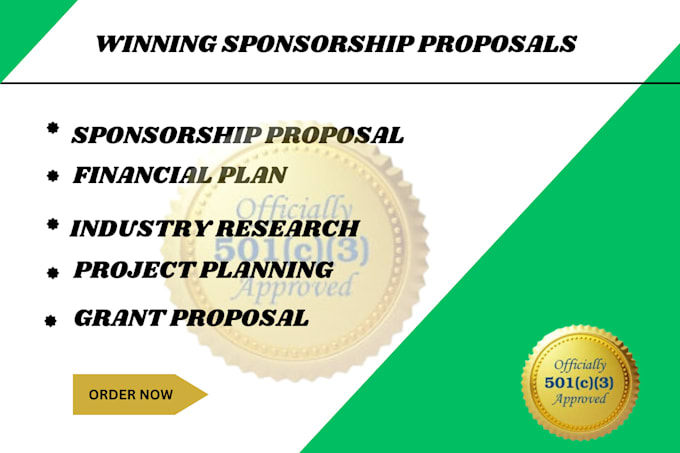 Gig Preview - Craft and design sponsorship proposal, fundraising, grant proposal,