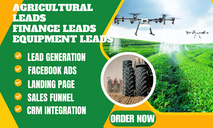 Gig Preview - Generate agricultural leads equipment finance leads farm lawn care landing page