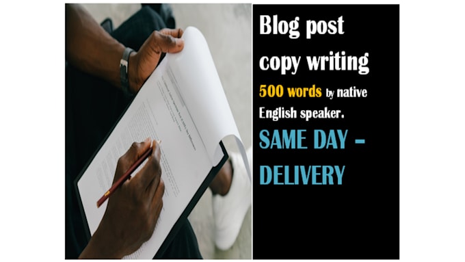 Bestseller - write 500 word blog articles in native english within 24 hours