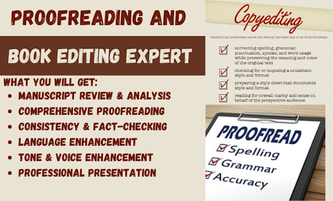 Gig Preview - Edit and proofread your book, novel, story, manuscript