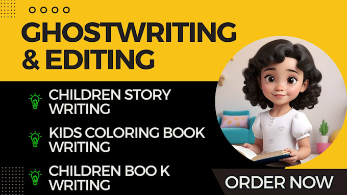 Gig Preview - Ghostwrite kids coloring book children story kids story young adult fantasy book