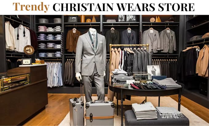 Gig Preview - Design trendy christian clothing shopify website christian wears apparel store