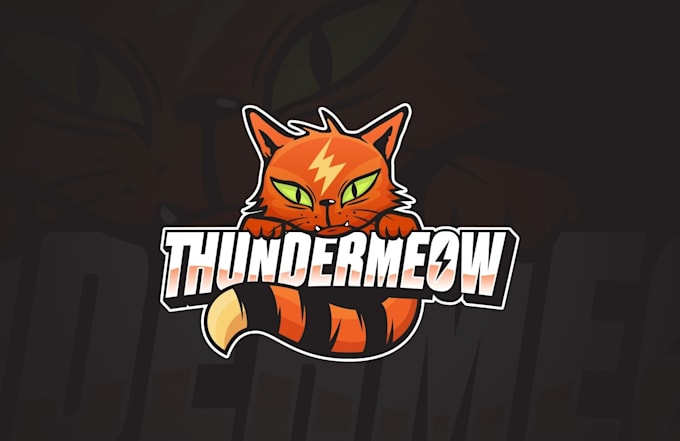 Gig Preview - Design a premium thundermeow mascot logo unique and memorable