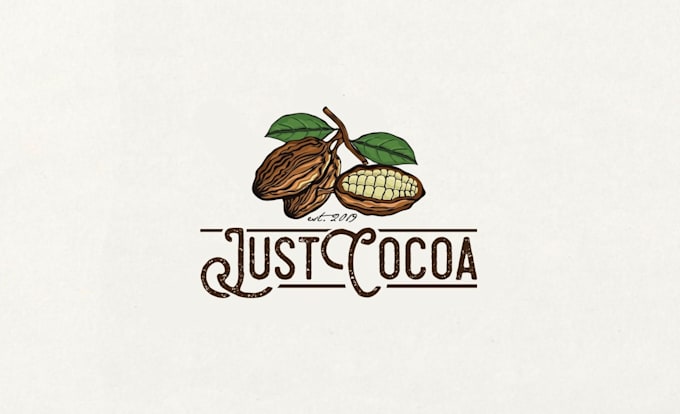 Gig Preview - Create a vintage fruit cocoa brand logo classic elegant