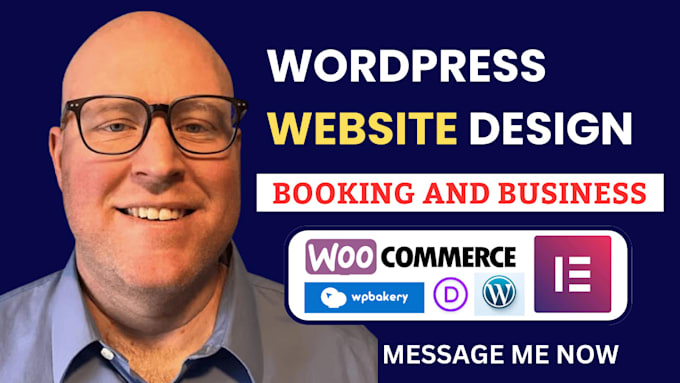 Gig Preview - Build, develop a wordpress business website design, booking and blog website seo