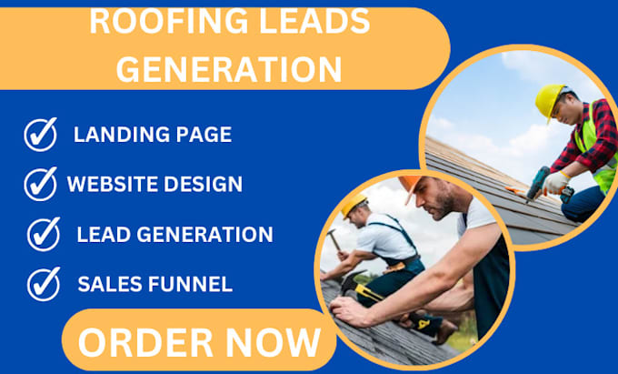 Gig Preview - Roofing lead custom website roofing landing page contractor lead