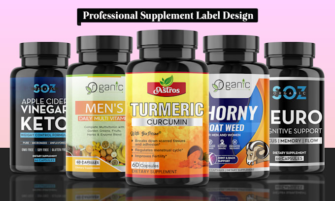 Bestseller - do product label design, label design, supplement bottle label design in 24h