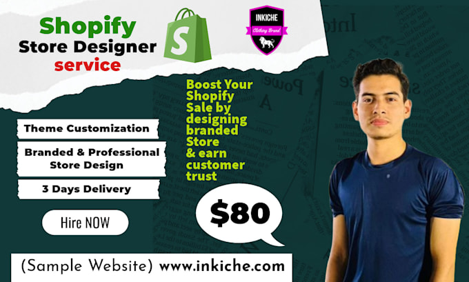 Gig Preview - Build ecommerce shopify website, shopify store design, redesign build ecommerce