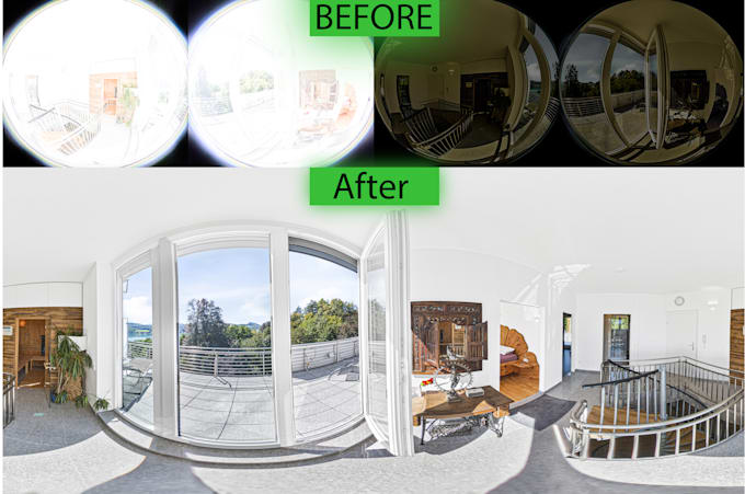 Gig Preview - Edite 360 panorama photo stitching and hdr editing service