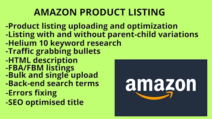 Gig Preview - Create amazon product listing for you or fix your amazon listings