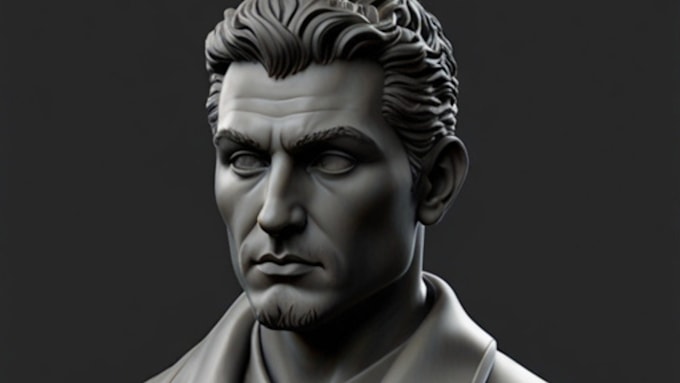 Gig Preview - Sculpt realistic 3d head model 3d bust statue zbrush for 3d printing