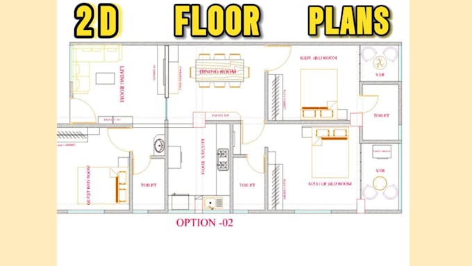 Gig Preview - Do professional 2d floor plans for your dream space