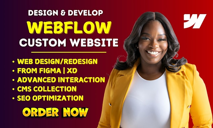 Gig Preview - Design, develop clone, copy, duplicate website to webflow website webflow design