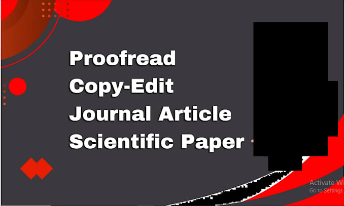 Gig Preview - Proofread and copy edit your journal paper or scientific paper