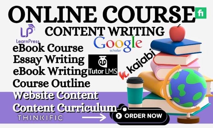 Gig Preview - Do online course creation, kajabi, thinkific website, ebook writing, elearning