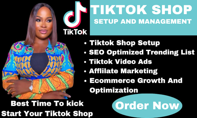 Gig Preview - Set up and manage tiktok shop tiktok dropshipping promotions