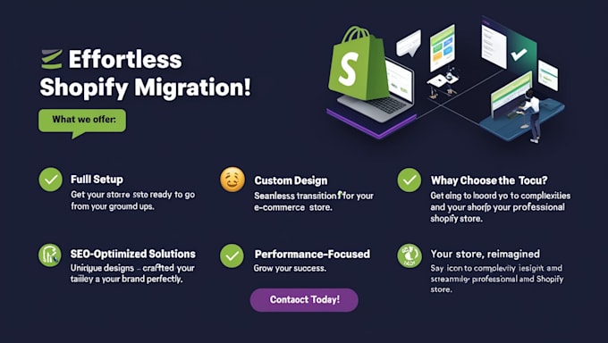 Gig Preview - Migrate your website to shopify, including wix and store migration