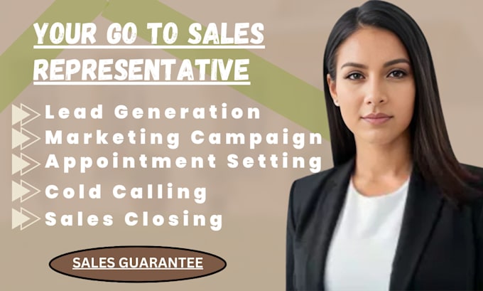 Gig Preview - Be your dynamic sales closer sales representative sales consultant sales agent