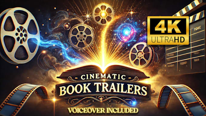 Gig Preview - Make a cinematic trailer, book trailer, game teaser, pro book video