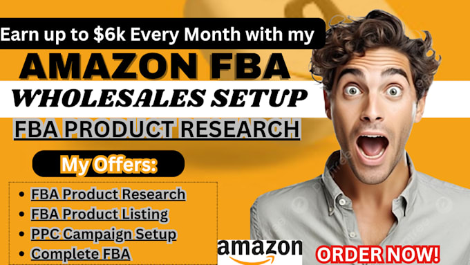 Gig Preview - Setup amazon fba wholesale product research for amazon