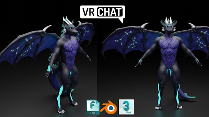 Gig Preview - Model 3d vrchat avatar vurry avatar, nsfw model for you