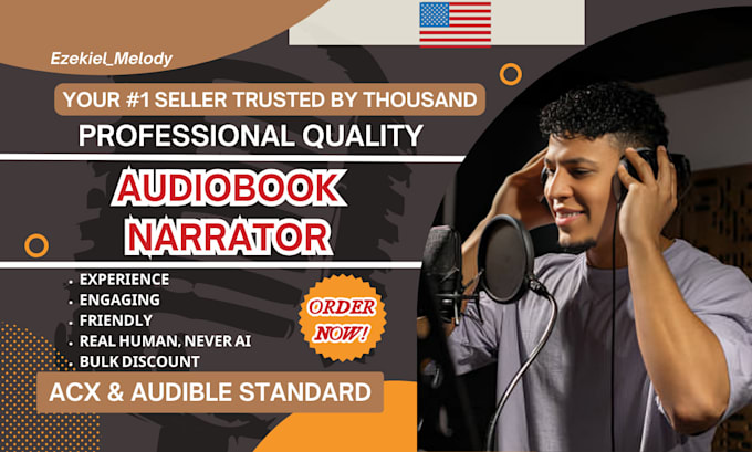 Gig Preview - Narrate and produce audiobook to acx standards with an american male voice