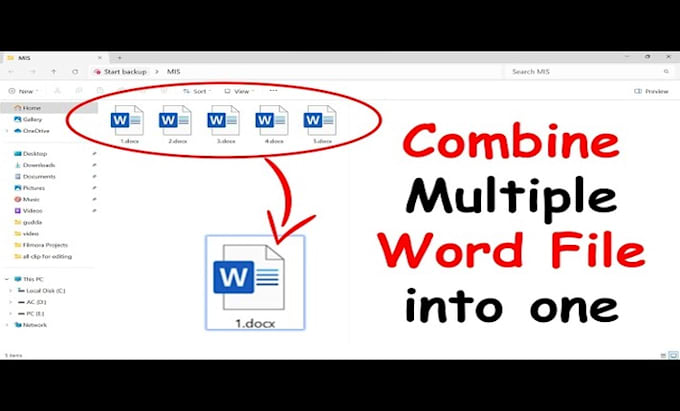 Gig Preview - Merge multiple word files into one document professionally