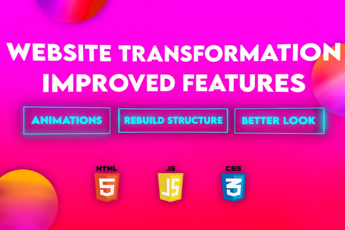 Gig Preview - Transform your website stunning animations and structural enhancements