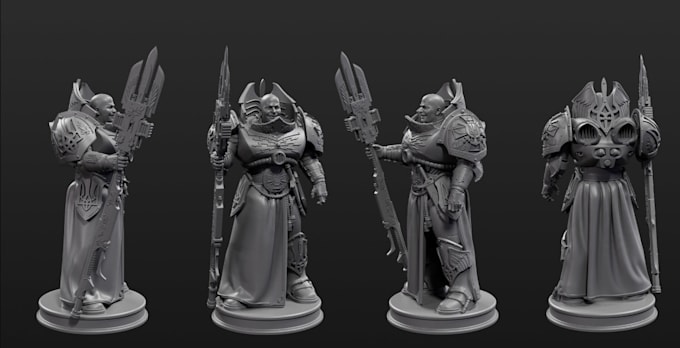 Gig Preview - Design 3d 40k warhammer, lotr 3d,ttrpg miniature,3d action figurine, zbrush, sti