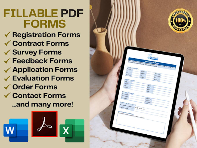 Gig Preview - Create or redesign fillable PDF forms from word or excel