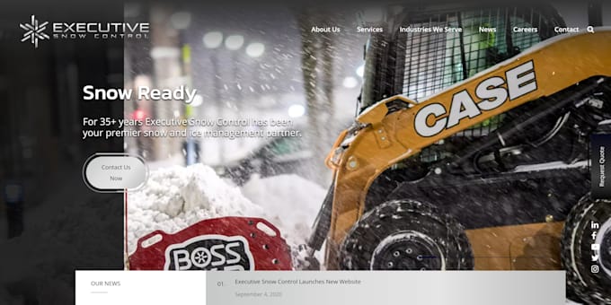 Gig Preview - Build an advanced snow removal website, snow removal landing page