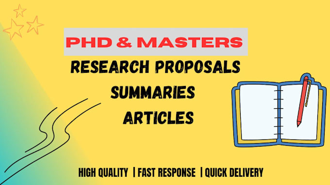 Gig Preview - Do urgent phd, masters, research and summary, literature, proposals in 24hrs