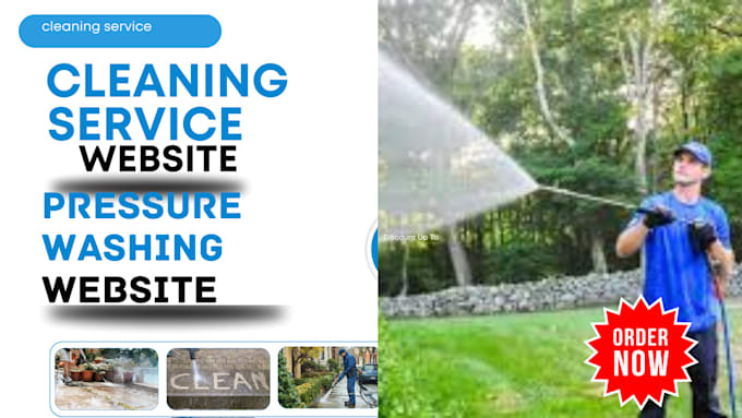 Gig Preview - Build cleaning service website pressure, power washing website