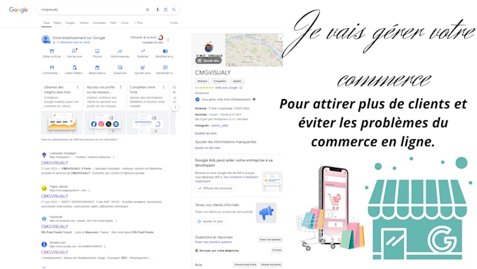 Gig Preview - Gérer votre commerce google my business analytics