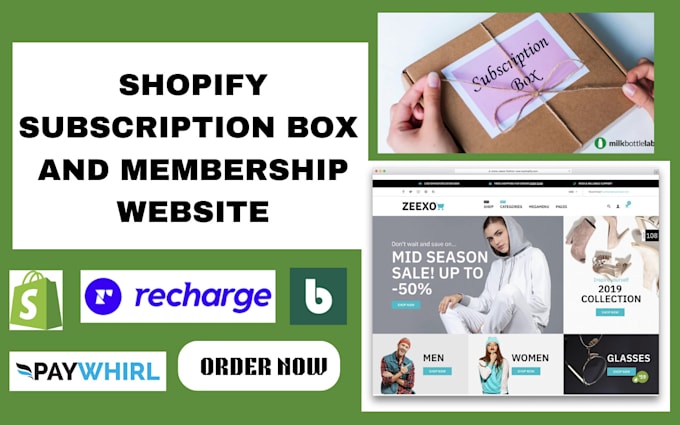 Gig Preview - Setup shopify store subscription box shopify membership website shopify expert