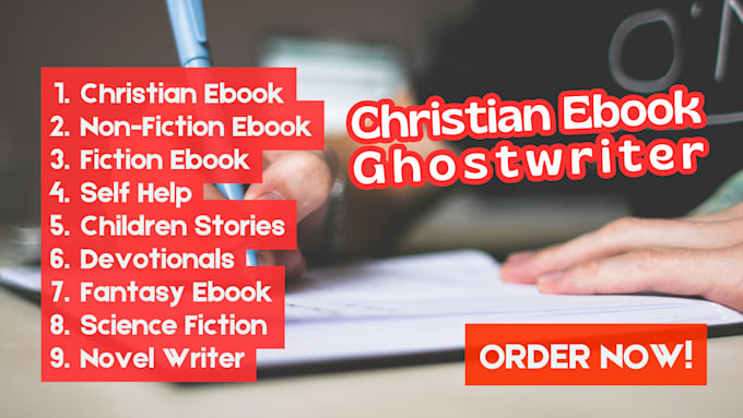 Gig Preview - Be help write christian ebook non fiction ghostwriter writer ebook ghostwriter