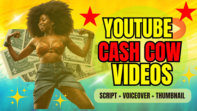 Gig Preview - Do cash cow youtube channel, rumble channel, faceless content