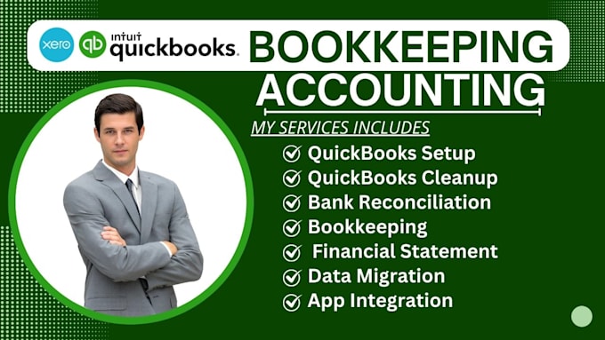 Gig Preview - Setup cleanup do your bookkeeping in quickbook online, bank reconciliation  xero