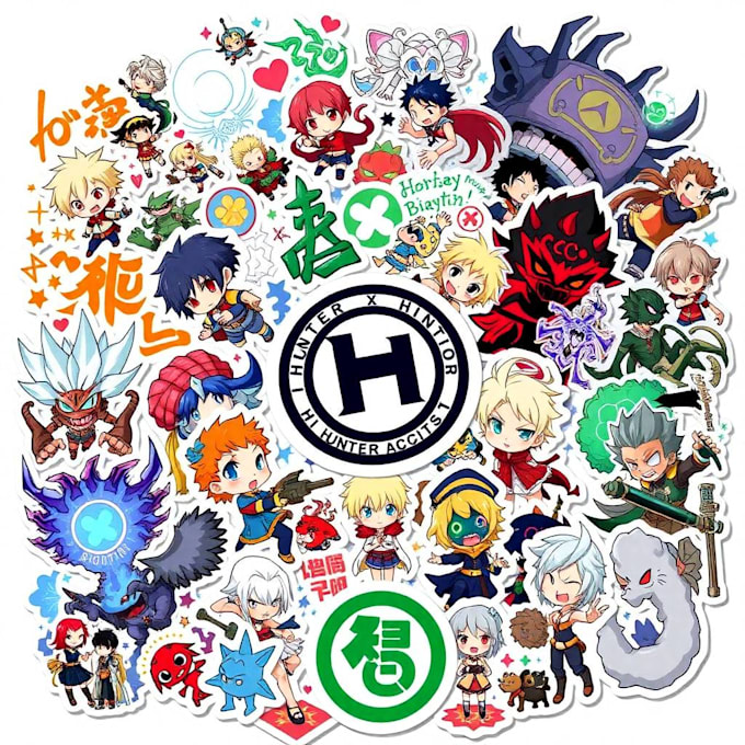 Gig Preview - Create 50 unique and creative anime sticker