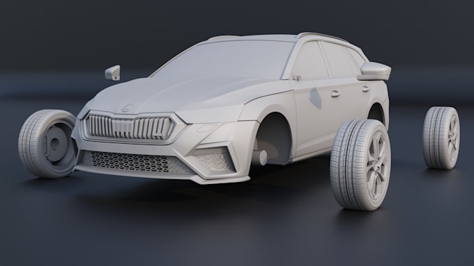 Gig Preview - Sculpt 3d printable car, cad design, turn  2dto 3d model, car rigging, be zbrush