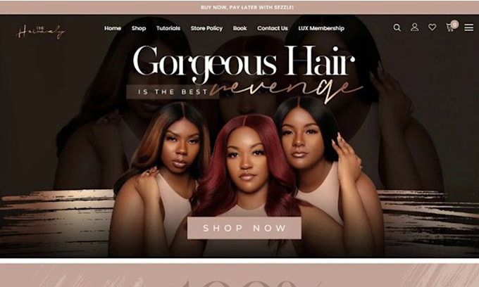 Gig Preview - Do hair extension website hair extension shopify store hair extension website